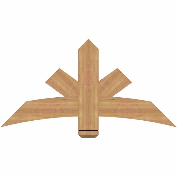 Ekena Millwork Alberta Smooth Timber Gable Bracket, Western Red Cedar, 48"W x 24"H x 3 1/2"D x 5 1/2"F, 12/12 Pitch GBW048X24X0406ALB00SWR - main